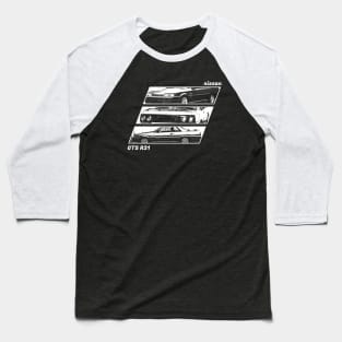 NISSAN SKYLINE GTS R31 Black 'N White Archive 2 (Black Version) Baseball T-Shirt